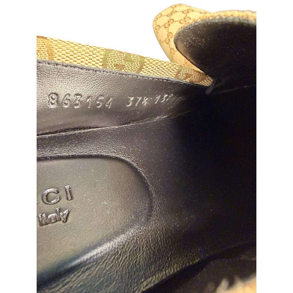 Gucci NIB Ragazzo Horsebit Loafers in Sand Monogram Canvas Size 37.5 - Picture 12 of 12